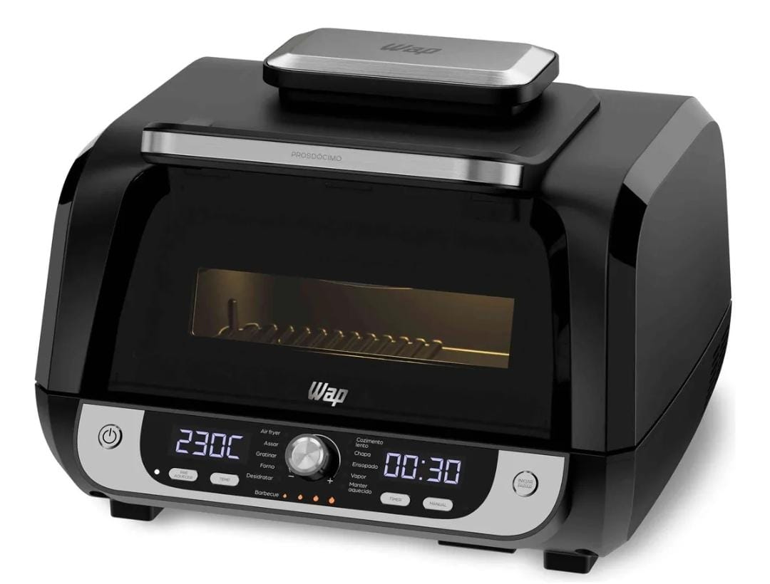 Fritadeira Elétrica Air Fryer Wap  Barbecue  com Painel Digital e 12 funções 220V