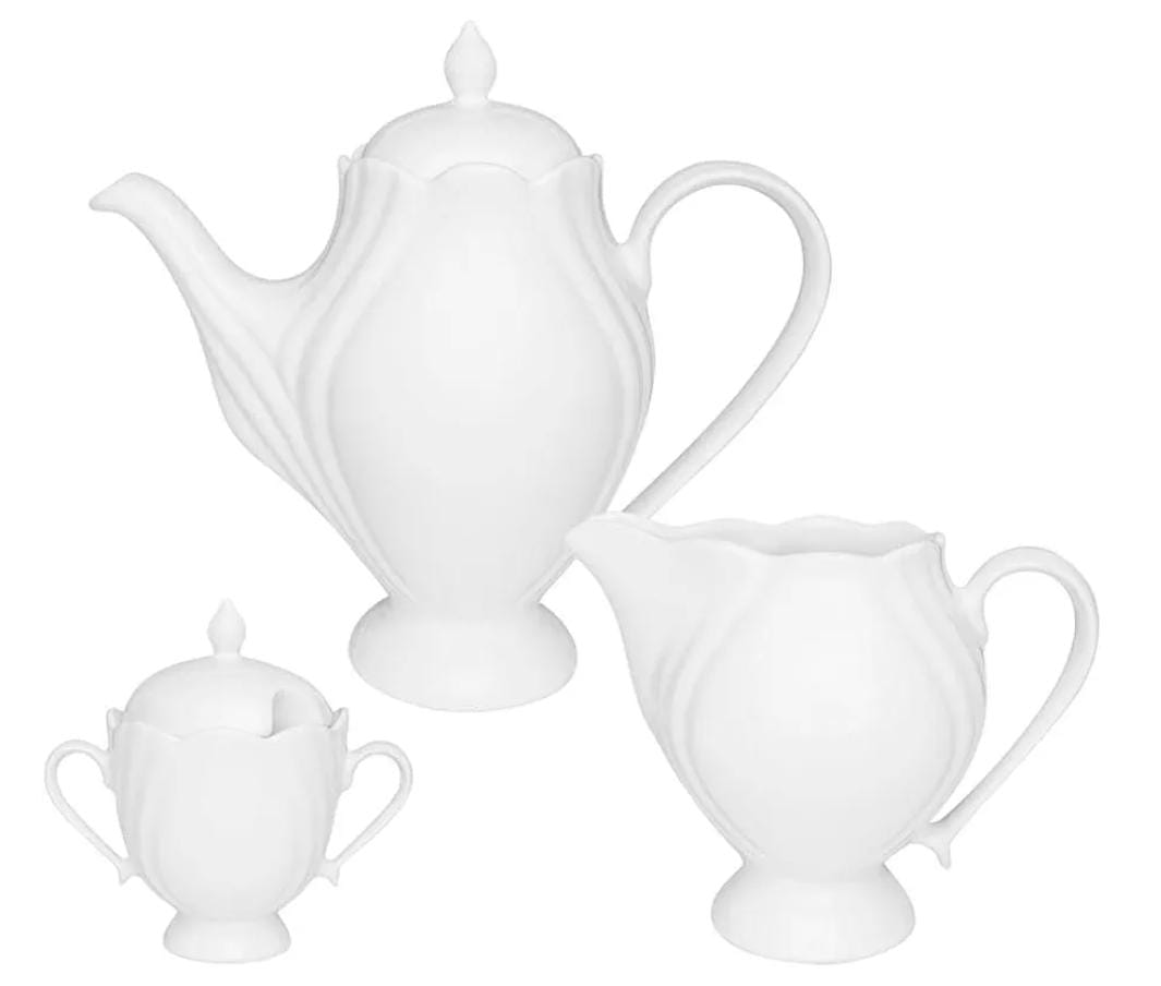 Conjunto de Café, 3 Peças, Oxford, Soleil White