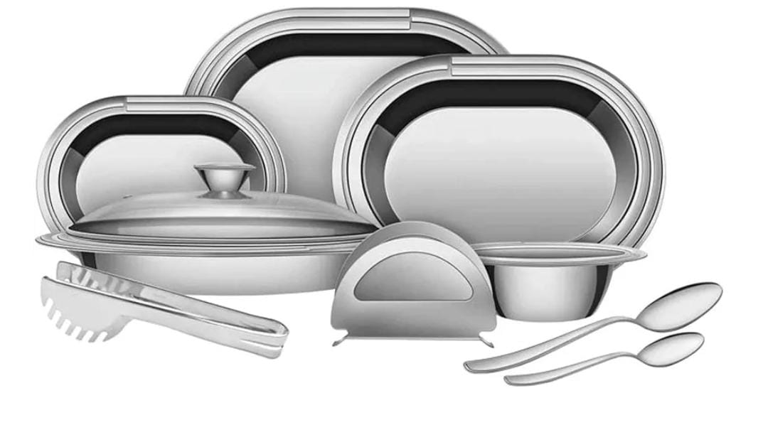 Kit para Servir Aço Inox com 10 Peças, Prata, Tramontina